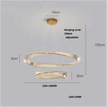 Art Deco LED d Crystal Lustre Chaner Lighting Suspension Luminaire Lampen for Fo... - Image 3
