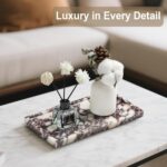 Natural Marble Vanity Tray - Moujings Genuine Marble Perfume Tray for Bathroom D... - Image 4