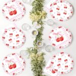 Cherry Birthday Party Plates & Napkins Set - 80 Pcs (40x7" Dessert Plates + 40 N... - Image 5