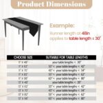 Brown Table Runner Floral Jacquard Damask Dining Table Runner with Multi-Tassels... - Image 7
