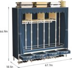 Portable Wardrobe with 4 Drawers and 3 Shelves, 67 Inch Large Capacity Freestand... - Image 3