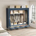 Portable Wardrobe with 4 Drawers and 3 Shelves, 67 Inch Large Capacity Freestand... - Image 6