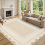 GarveeHome Modern Neutral 9x12 Area Rug Large Washable Rugs for Living Room, Low... - Image 8