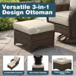 Patio Furniture Set, 10PCS Outdoor Wicker Conversation Set with 6" Thick Cushion... - Image 10