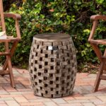 Patio Sense 62419 Maya Oval Garden Stool, Natural - Image 3