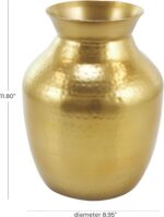 Deco 79 Metal Decorative Vase Hammered Spotted Centerpiece Vase, Flower Vase for... - Image 7