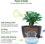 UOUZ 12 inch Large Self Watering Pots, Plastic Planters with 60oZ Removable Deep... - Image 4