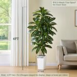 Artificial Dracaena Tree：6FT Faux Silk Tropical Yucca Floor Trees Realistic Fake... - Image 3
