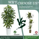 Artificial Dracaena Tree：6FT Faux Silk Tropical Yucca Floor Trees Realistic Fake... - Image 5