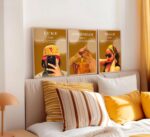 3Pcs Trendy Black Girl Wall Art Christian Bible Verse Canvas Picture Luxury Fash... - Image 4