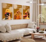 3Pcs Trendy Black Girl Wall Art Christian Bible Verse Canvas Picture Luxury Fash... - Image 5