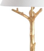 JONATHAN Y 33.5" Gold Leaf Resin LED Table Lamp, Glam Transitional Nature-Inspir... - Image 5