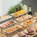 Gomakren 3 Tier Serving Stand with Porcelain Serving Platter Tray - Collapsible ... - Image 5