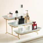 Gomakren 3 Tier Serving Stand with Porcelain Serving Platter Tray - Collapsible ... - Image 6