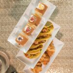 Gomakren 3 Tier Serving Stand with Porcelain Serving Platter Tray - Collapsible ... - Image 7