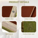 Vintage Style Olive Green Faux Leather Embossed Book Box - Decorative Storage Bo... - Image 5