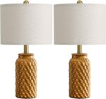 USumkky 20.5" Gold Modern Ceramic Bedside Lamp Set of 2 for Bedroom Decor Farmho... - Image 9