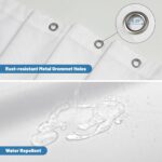 1 Pack Water-Repellent Fabric Shower Curtain Liner - Hotel Quality Machine Washa... - Image 7