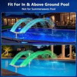 Solar Pool Fountain with Lights - Dual Spray Water Fountains for Above Ground/In... - Image 7