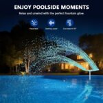 Solar Pool Fountain with Lights - Dual Spray Water Fountains for Above Ground/In... - Image 8