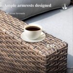 HERA'S HOUSE Swivel Glide Patio Furniture Set with 4.92" Widened Armrest Chairs,... - Image 4