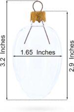 Golden Amber with Pink & Green Jewel Accents Mini Glass Egg Ornament 2.9 Inches - Image 6