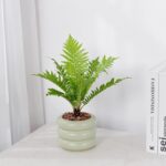 Ceramic Plant Pot Indoor, 4.5 Inch Flower Pot with Drainage Hole, Small Bubble D... - Image 4