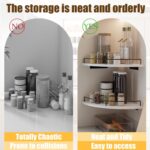 Corner Floating Shelves, Rustic Brown Wood, Set of 2, Wall Mount Storage with Gu... - Image 9