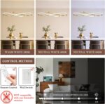 Modern LED Chandelier Gold Dimmable LED Pendant Light for Dining Room Light Fixt... - Image 3