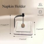 Marble Paper Napkin Holder for Table - Handcrafted Natural Stone, Weighted Fits ... - Image 5