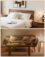 2 Pack Bedside Table Lamp, LED Spiral Desk Lamp, Touch Dimmable, 3 Color Tempera... - Image 3
