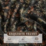 StangH 1 Panel Custom Vintage Floral Curtain 300GSM Thick Velvet Print Curtain S... - Image 3