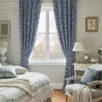 StangH 1 Panel Custom Vintage Floral Curtain 300GSM Thick Velvet Print Curtain S... - Image 7
