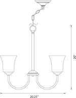 DESIGNERS FOUNTAIN 5-Lights Bronson Chandelier, 20.25 Inch Ceiling Light Fixture... - Image 3