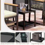 Yaheetech 5-Piece Outdoor Conversation Set, Wicker Rattan Patio Furniture Set w/... - Image 5