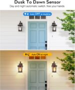 VIANIS Outdoor Wall Lights, 2-Pack Dusk to Dawn Outdoor Lighting, Rustproof Exte... - Image 3