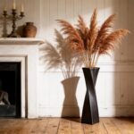 Black Tall Floor Vase 27.5in Resin Black Heart Shaped Vases Perfect for Dry or F... - Image 4