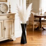 Black Tall Floor Vase 27.5in Resin Black Heart Shaped Vases Perfect for Dry or F... - Image 6