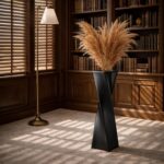 Black Tall Floor Vase 27.5in Resin Black Heart Shaped Vases Perfect for Dry or F... - Image 8