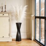 Black Tall Floor Vase 27.5in Resin Black Heart Shaped Vases Perfect for Dry or F... - Image 9