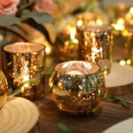Gold Votive Candle Holders 12Pcs Assorted Gold Mercury Glass Votives Tealight Ca... - Image 4
