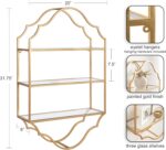 Kate and Laurel Leanna Scalloped Three-Tiered Wall Shelf; 20 x 32; Gold; Decorat... - Image 4