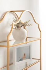 Kate and Laurel Leanna Scalloped Three-Tiered Wall Shelf; 20 x 32; Gold; Decorat... - Image 6