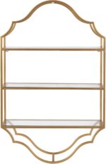 Kate and Laurel Leanna Scalloped Three-Tiered Wall Shelf; 20 x 32; Gold; Decorat... - Image 7