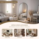 SUNQUEEN 76"x34" Floor Mirror Full Length, Arched Full Length Mirror with Stand,... - Image 4