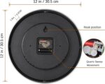 Silent Wall Clock Battery Operated,Modern Metal Wall Clock Decorative for Living... - Image 4