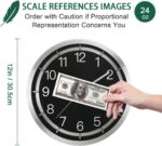 Silent Wall Clock Battery Operated,Modern Metal Wall Clock Decorative for Living... - Image 5