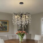 Modern Crystal Chandelier 17.7" Black Tree Branch Chandelier with K9 Crystals, D... - Image 4