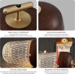Modern Crystal Table Lamp with 24 Pine Nut Design Charging Base 3 Color Temperat... - Image 8