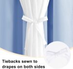 Hiasan Baby Blue Blackout Curtains with Sheer 84 Inches Long, Thermal Insulated ... - Image 5